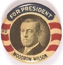 Wilson for President Red Stripes Celluloid