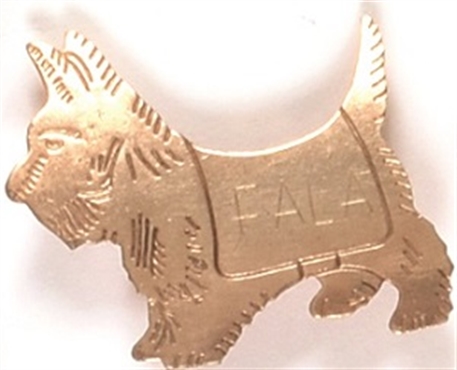FDR Fala Scottie Dog Pinback