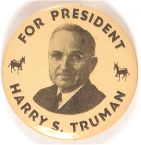 Truman for President Democratic Donkeys Pin