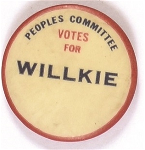 Peoples Committee Votes for Willkie