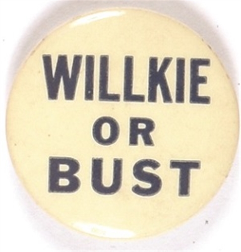 Willkie or Bust Blue Letters