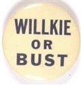 Willkie or Bust Blue Letters