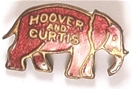 Hoover Red Enamel Elephant Pin