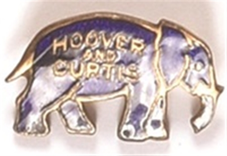 Hoover Blue Enamel Elephant Pin