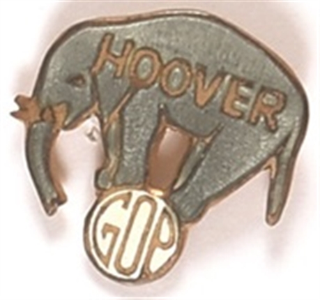Hoover Elephant and Ball Enamel Pin