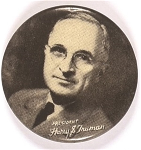 Truman Scarce Black and White Picture Pin