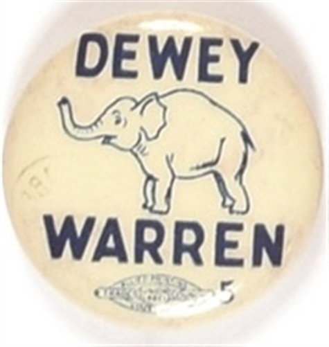 Dewey, Warren Elephant Pin
