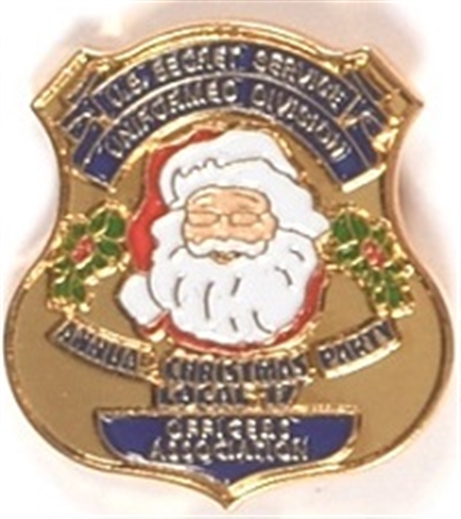 Clinton Santa Claus Secret Service Pin