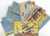 Collection of 10 WW II Keep Em Flying Postcards 