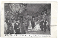 Alice Roosevelt Marriage Postcard 