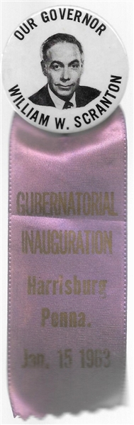 Bill Scranton Pennsylvania Inaugural Badge
