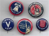 Group of 5 World War I Pins 