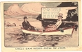 Uncle Sam and Woodrow Wilson Postcard