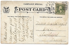 Uncle Sam and Woodrow Wilson Postcard