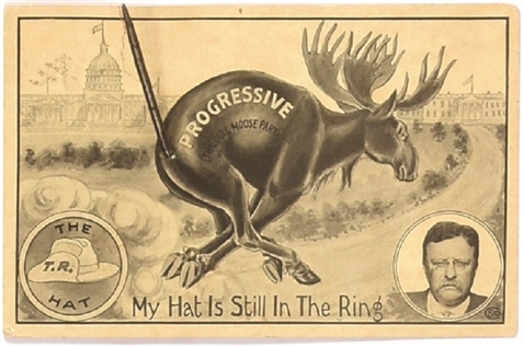 TR Hat in Ring Progressive Postcard