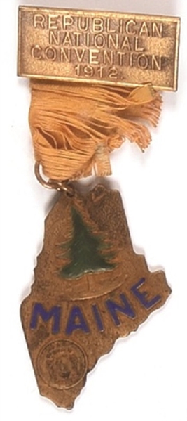 Taft 1912 GOP Convention Maine Badge
