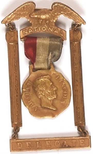 Harding 1920 Convention Delegate Badge