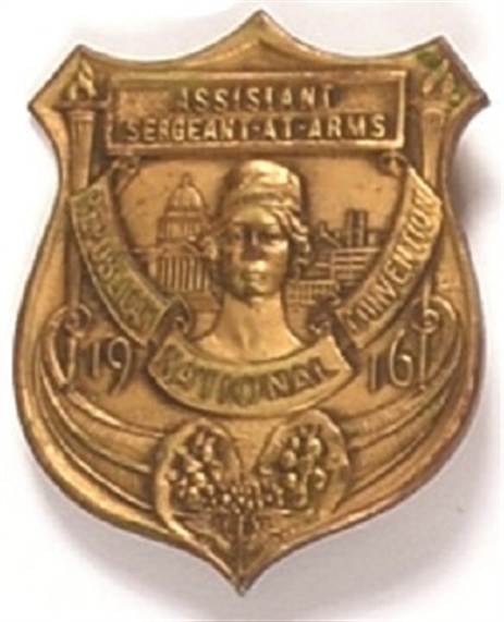 Hughes 1916 Convention Badge