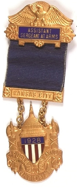 Hoover 1928 GOP Convention Badge