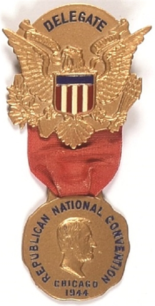 Dewey 1944 Delegate Badge