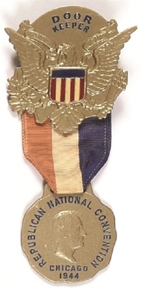 Dewey 1944 Doorkeeper Convention Badge