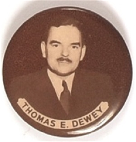 Dewey for President Brown Celluloid