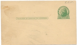 Back Roosevelt, Vote Early Postcard
