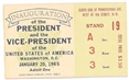 LBJ Inauguration Ticket