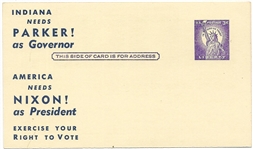 Nixon Indiana Coattail Postcard