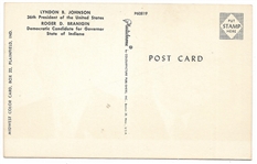 LBJ, Branagan Indiana Coattail Postcard