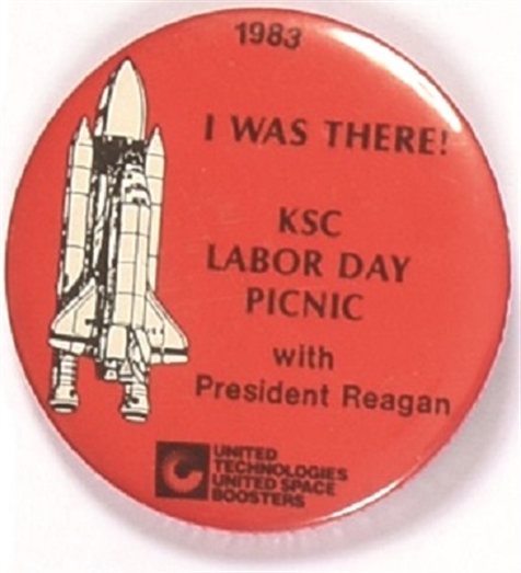 Shuttle Workers Reagan Picnic Pin
