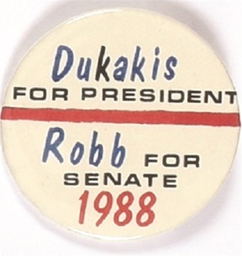Dukakis, Robb Virginia Coattail