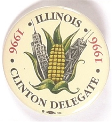 Clinton Scarce Illinois Delegate Pin