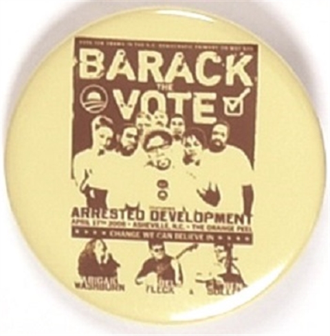 Barack the Vote Arrested Development Concert Pin