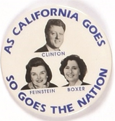 Clinton, Feinstein, Boxer California Coattail