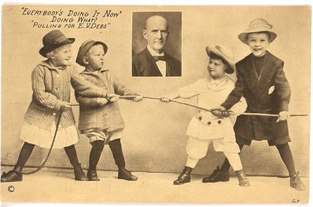 Pulling for Eugene Debs Postcard