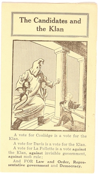 LaFollette Anti KKK Pamphlet