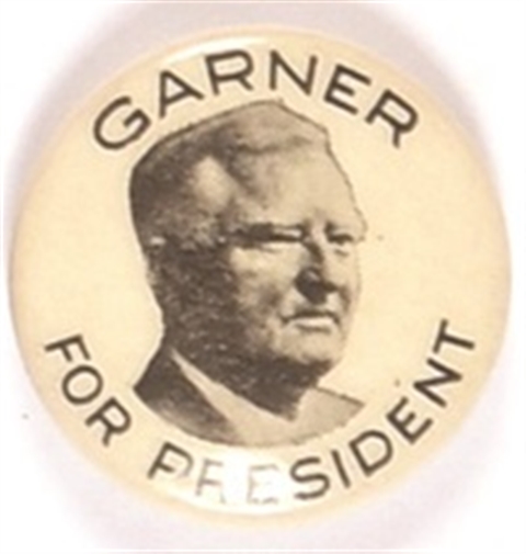 Garner for President Handsome Celluloid