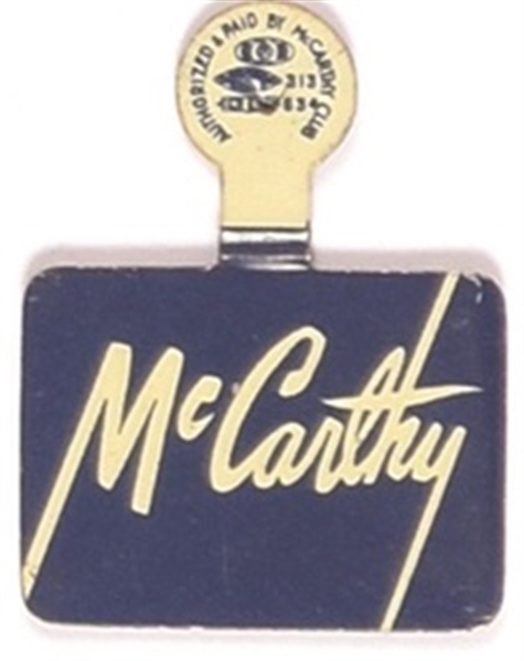 Joe McCarthy Unusual Litho Tab