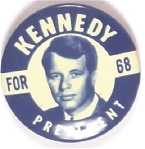 Robert Kennedy for President Blue, White Litho