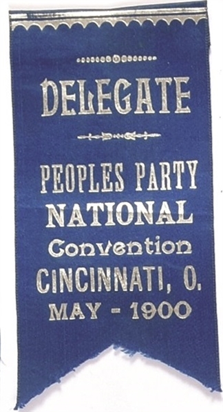 Peoples Party Convention 1900 Ribbon