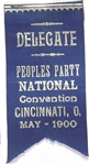 Peoples Party Convention 1900 Ribbon