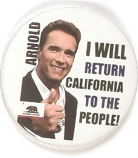 Schwarzenegger Return California to the People