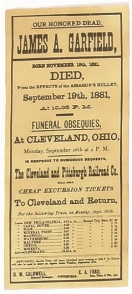 Garfield Funeral Train Schedule