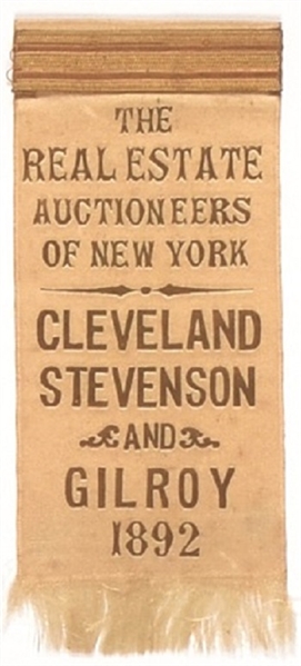 Rare Cleveland New York Coattail Ribbon
