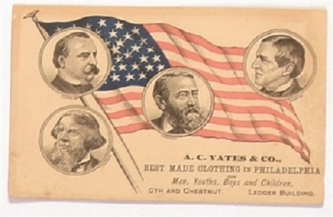 Cleveland, Harrison Trade Card