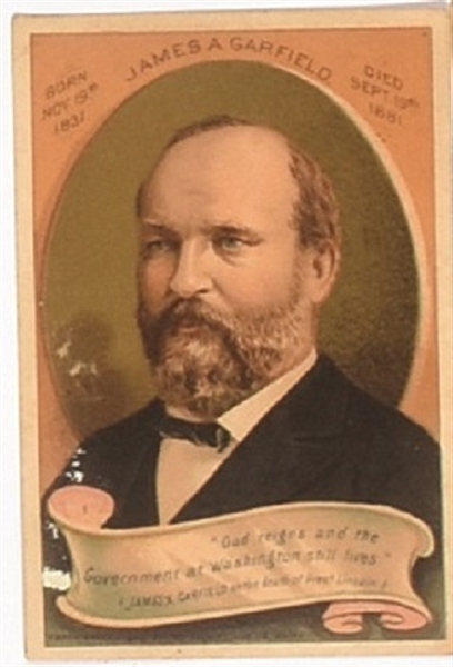 James Garfield Memorial Card