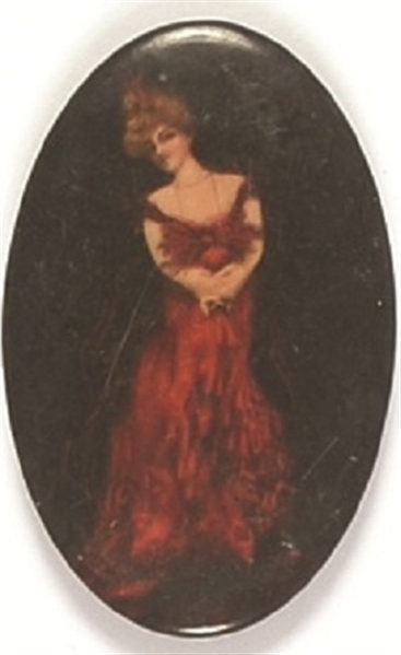 Colorful Young Woman Celluloid Mirror
