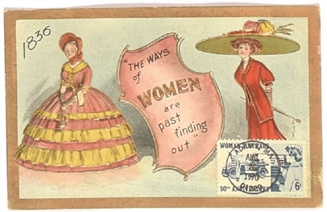 Ways of Woman Past Finding Out Postcard