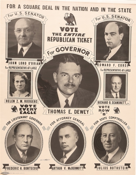 Dewey New York Coattail Poster